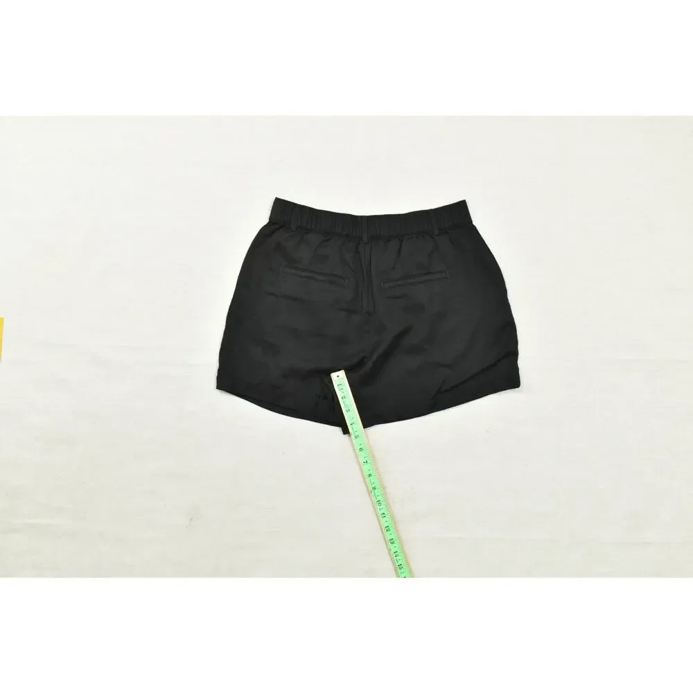 LOFT Women's Size 6 Black 100% Lyocell Pleated High Waist Relaxed Utility Short - Picture 5 of 8